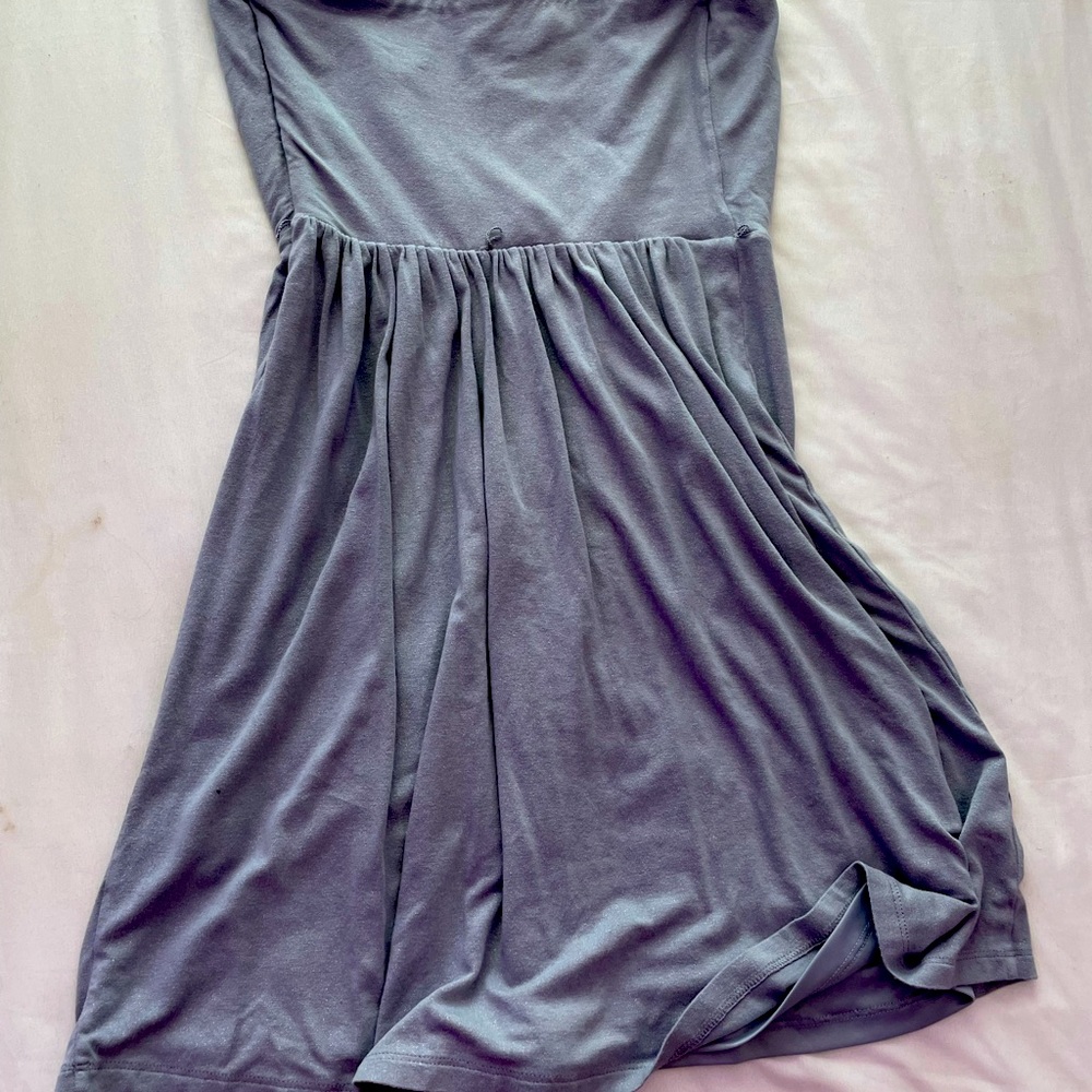 Short Strapless Womens Grey Dress